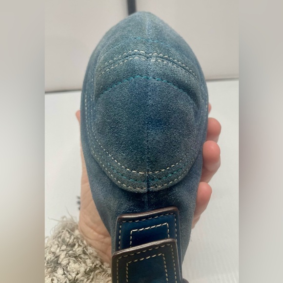 Coach SoHo Hobo Shoulder Bag Blue Suede Vintage 2005 w/fringe tassel style #8A14 - Picture 7 of 13